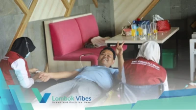 RSUD Lombok Utara hadir di Gili Trawangan, gelar donor darah bersama Regantaris