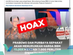 Hoaks: Prabowo dan Purbaya sepakat BBM jadi Rp7.000 per liter