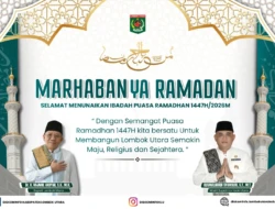 Bupati dan Wakil Bupati Lombok Utara Mengucapkan Selamat Menunaikan Ibadah Puasa Ramadan 1447 H