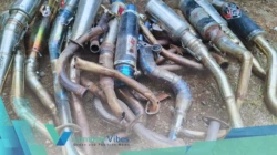 Polisi amankan knalpot brong di Pelabuhan Carik, mayoritas pelanggar adalah remaja