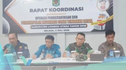 Sekda Lombok Utara pimpin Rakor, 40 operasi gabungan siap sasar rokok ilegal