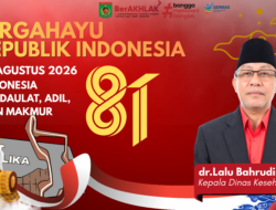 Dinas Kesehatan Kabupaten Lombok Utara mengucapkan Selamat HUT RI ke-81, serukan semangat sehat dan melayani